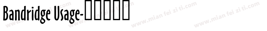 Bandridge Usage字体转换